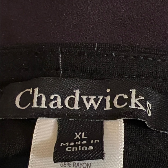 Chadwicks Black Checkered Pants - Picture 2 of 7